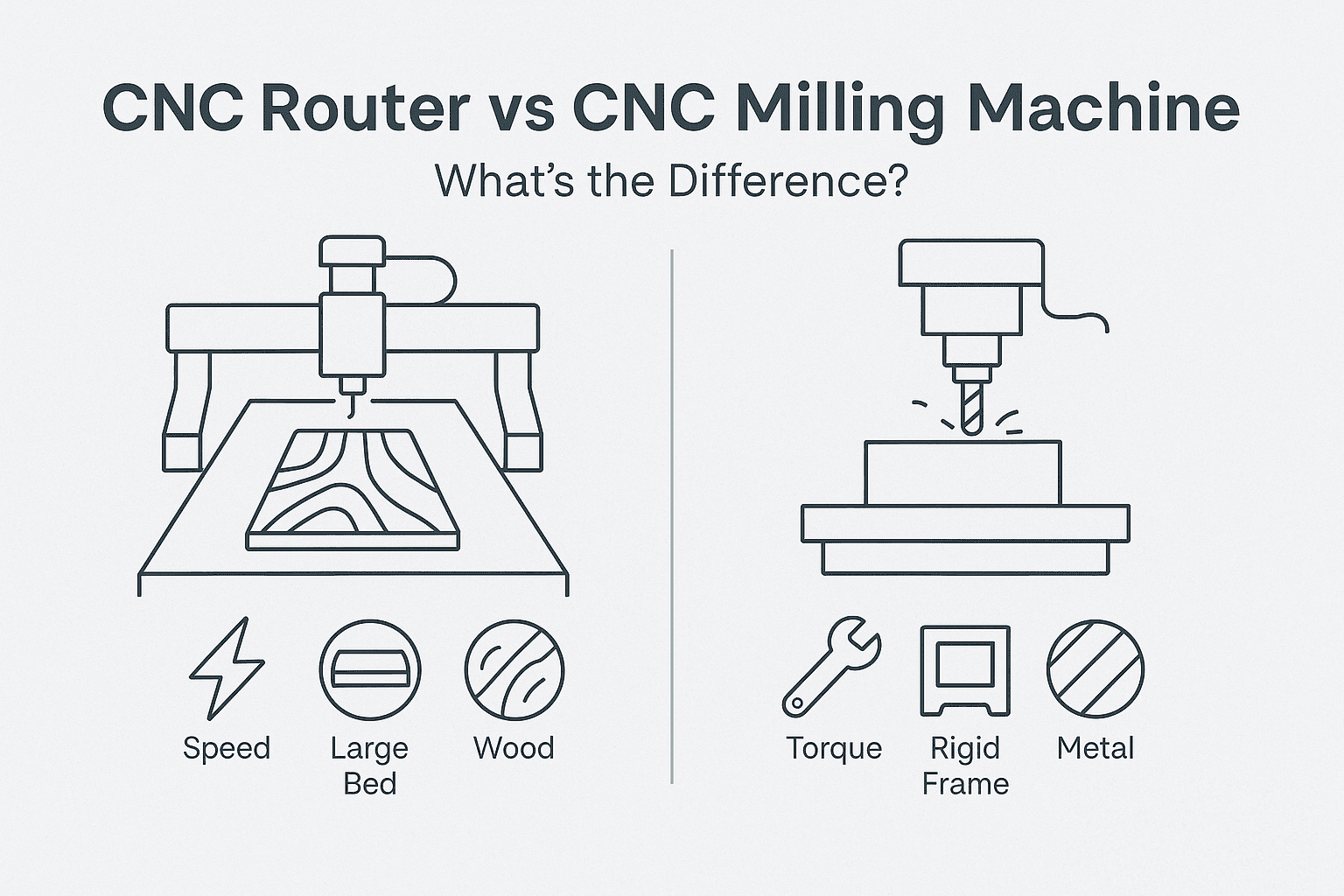 CNC Router vs CNC Milling Machine